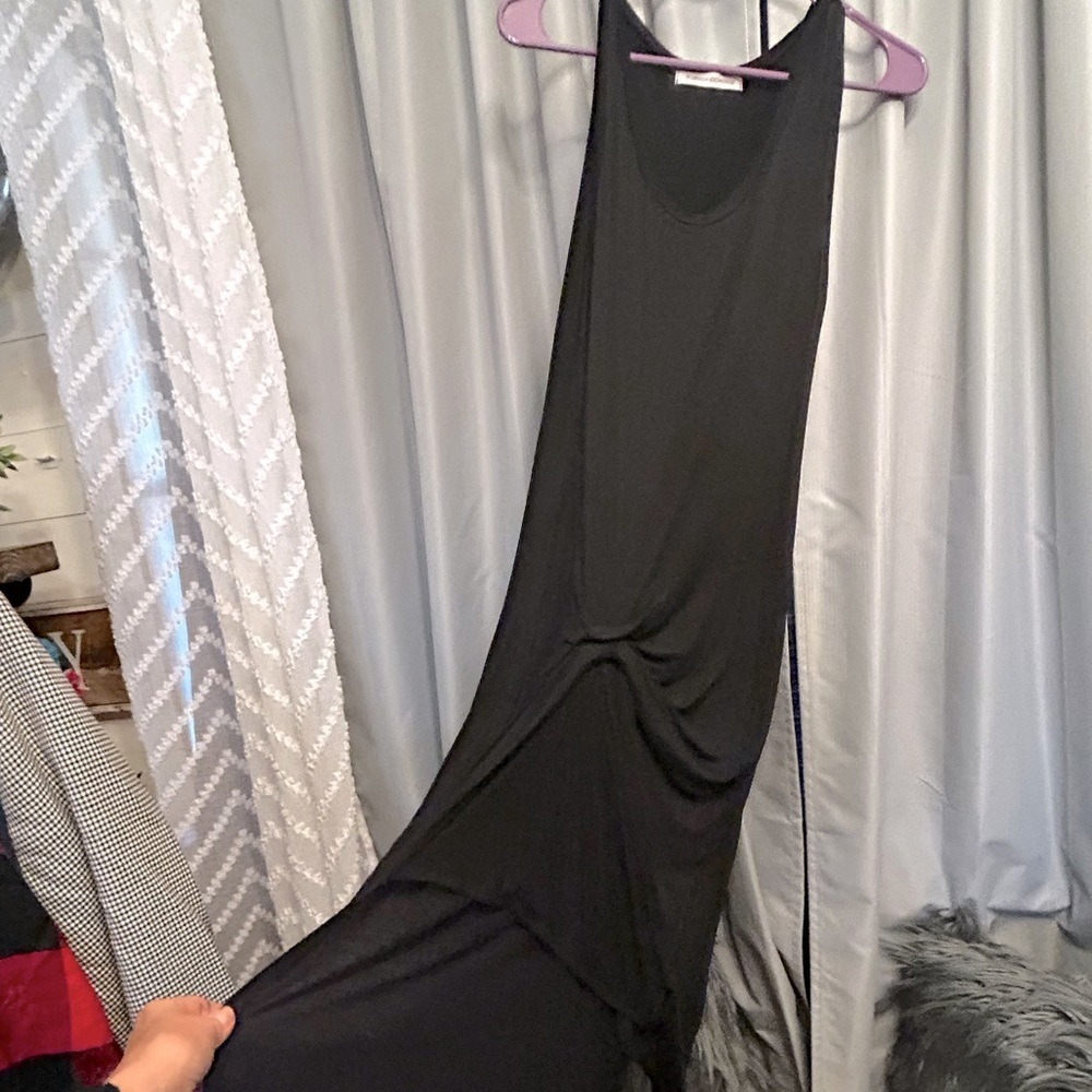 BLACK CUT OUT front cinched HIGH LOW DRESS or tunic SIZE M